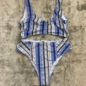 Printed high waisted bikini